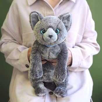 DOUSIN 童心 猫 レトロ ネコ ぬいぐるみ　ロシアンブルー 昭和レトロ DOUSIN 童心 ネコ ぬいぐるみ ロシアンブルー リアル